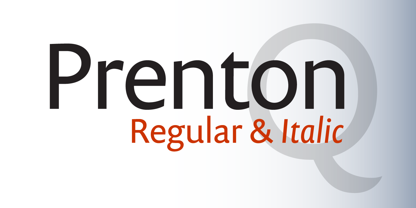 Prenton Regular & Italic Font Poster #1
