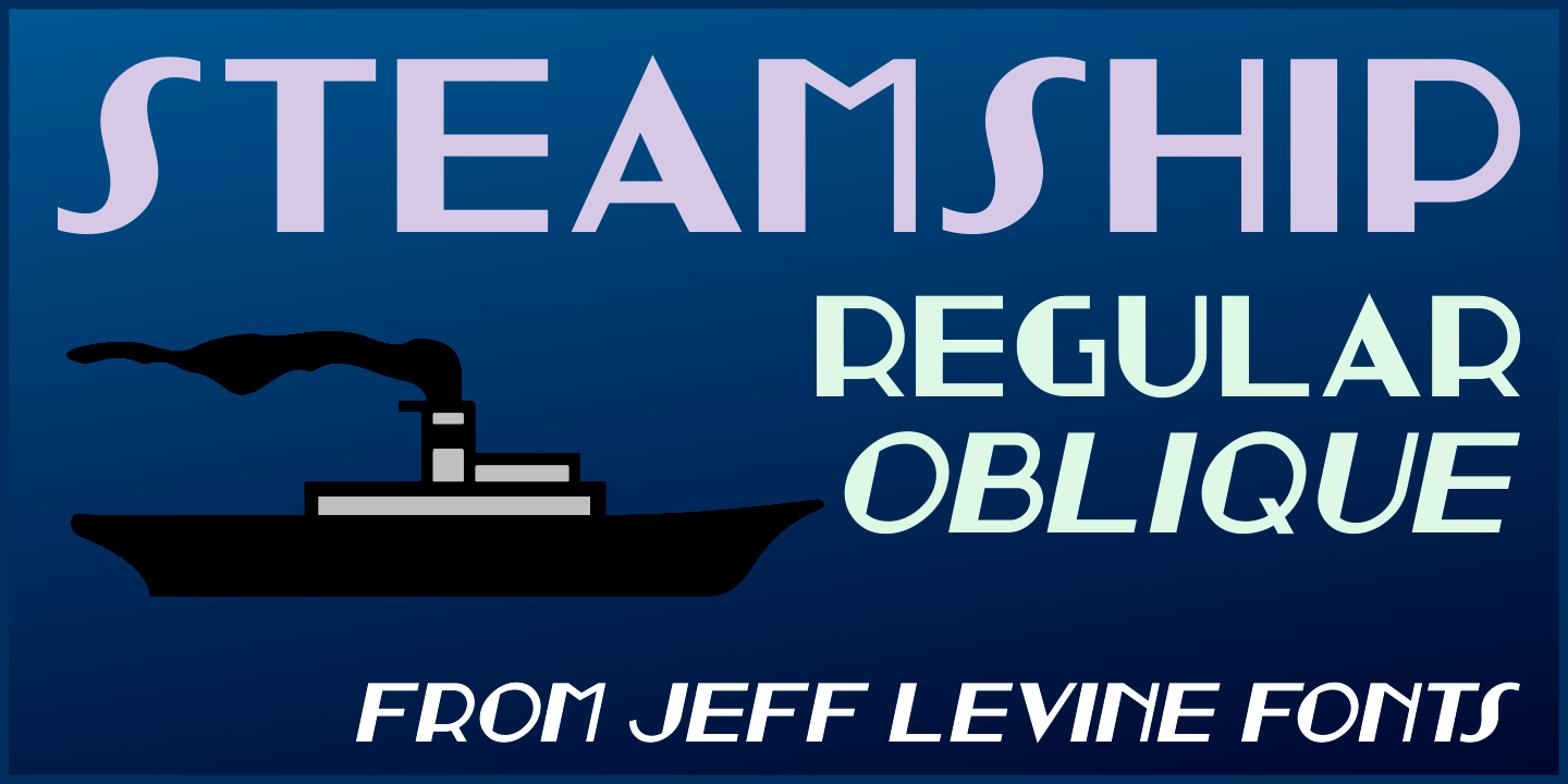 Steamship Font Poster #1