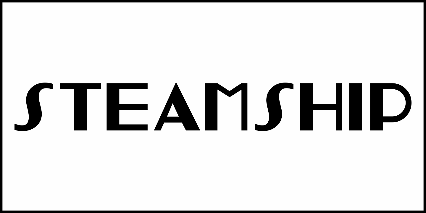 Steamship Font Poster #1