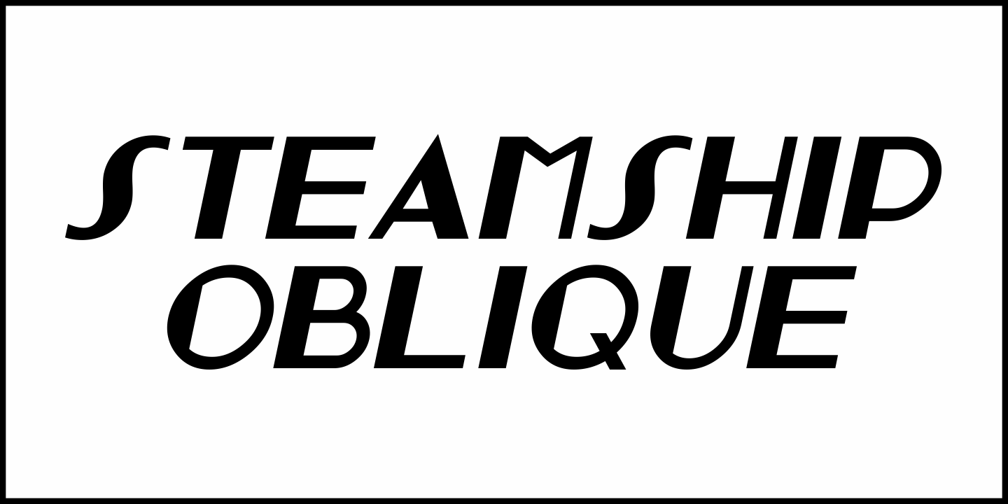 Steamship Font Poster #1