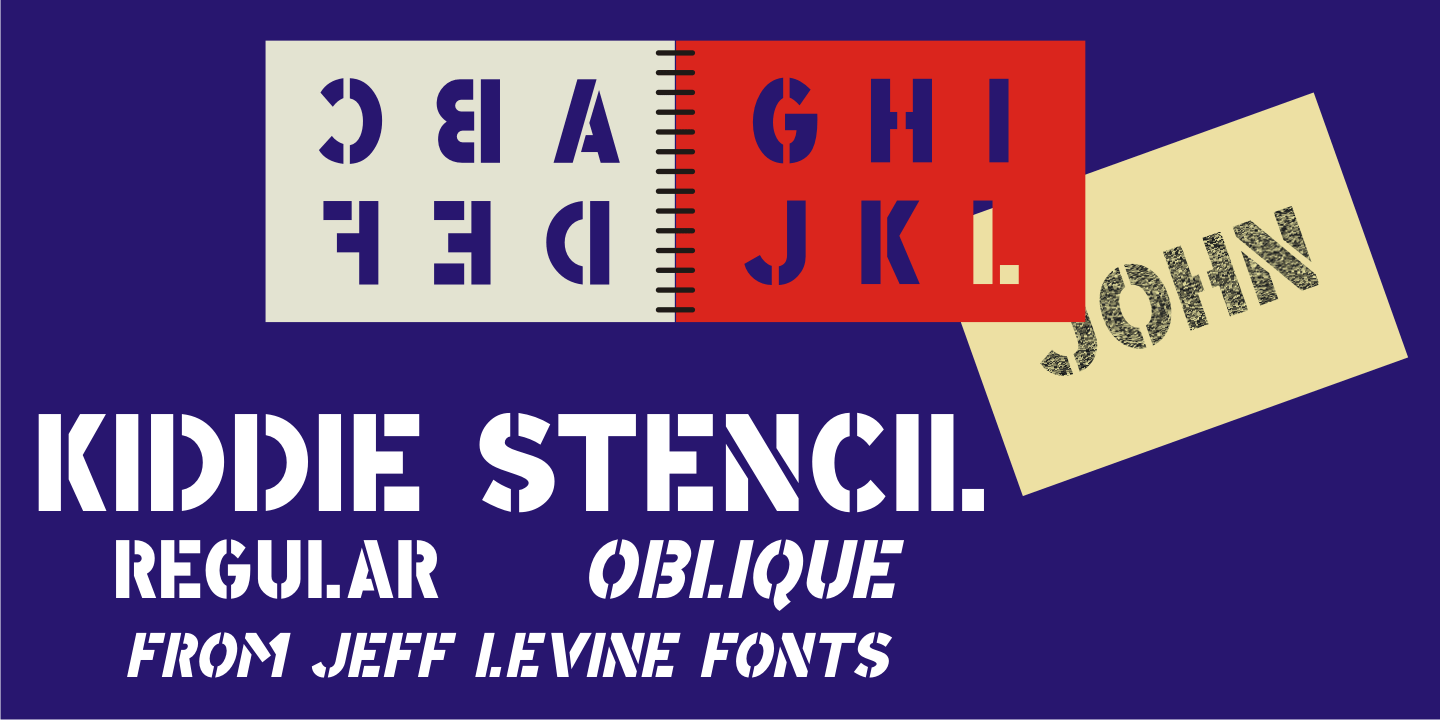 Kiddie Stencil Font Poster #1