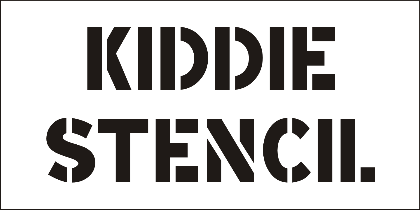Kiddie Stencil Font Poster #2