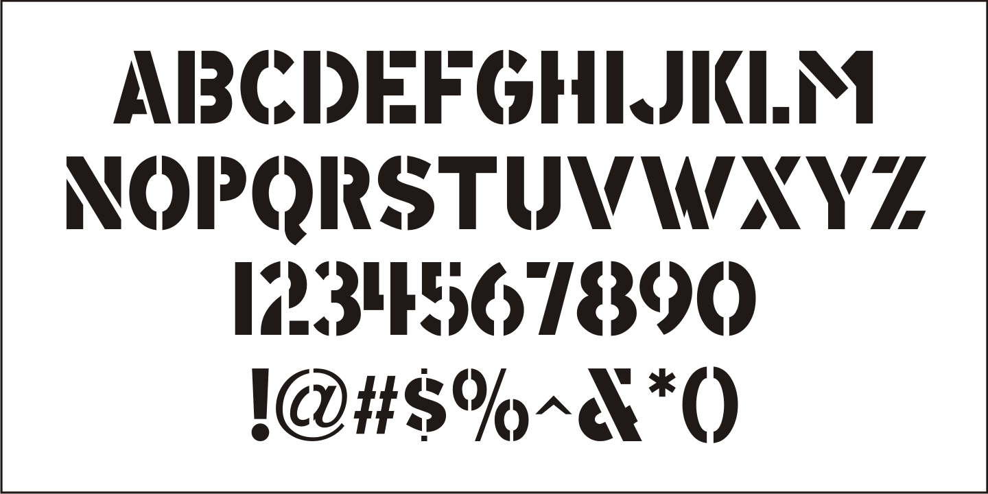 Kiddie Stencil Font Poster #3