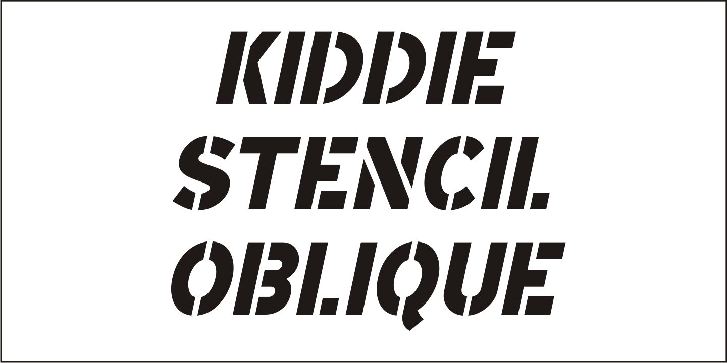 Kiddie Stencil Font Poster #4