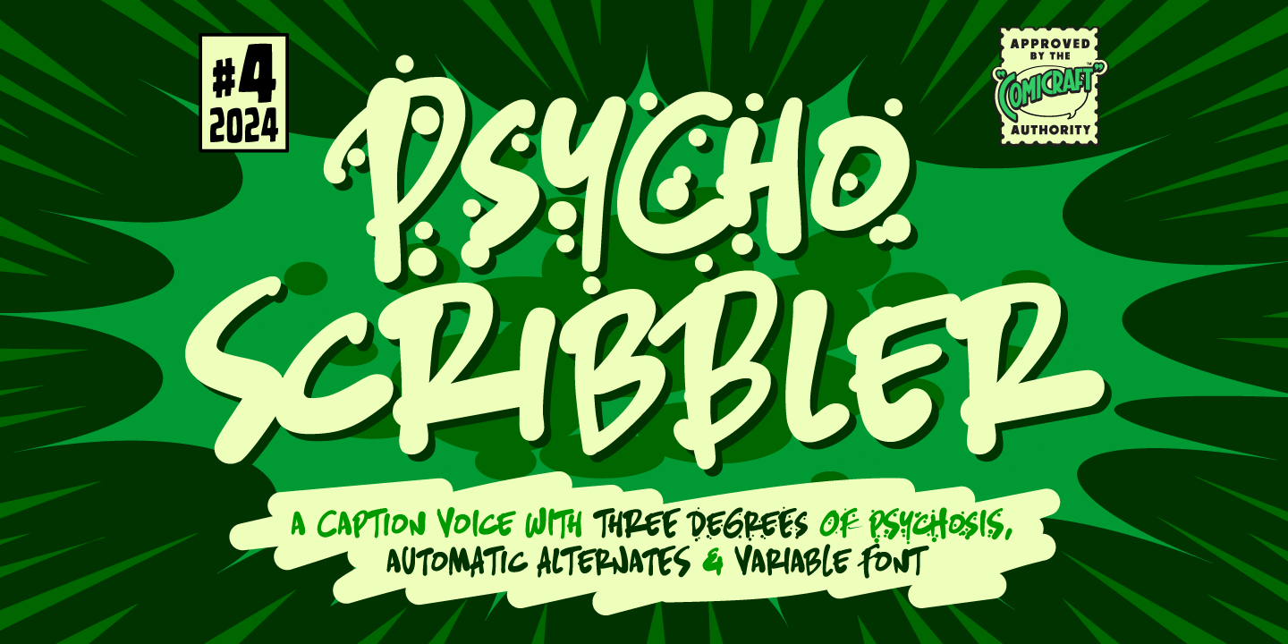 Psycho Scribbler Font Poster #1