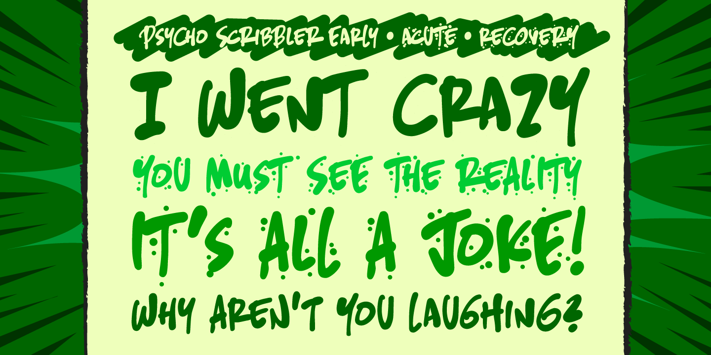 Psycho Scribbler Font Poster #1