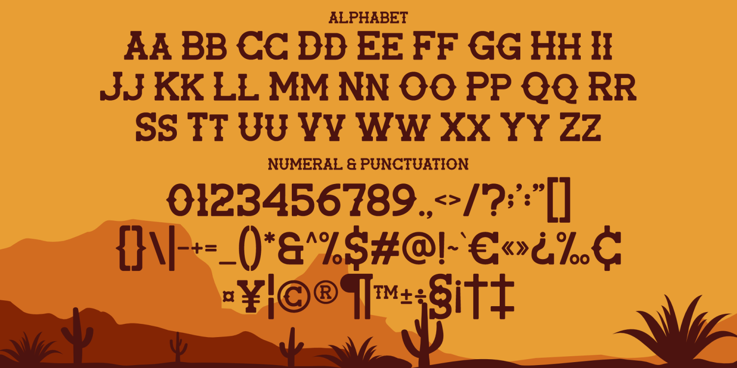Village Horse Font Poster #1
