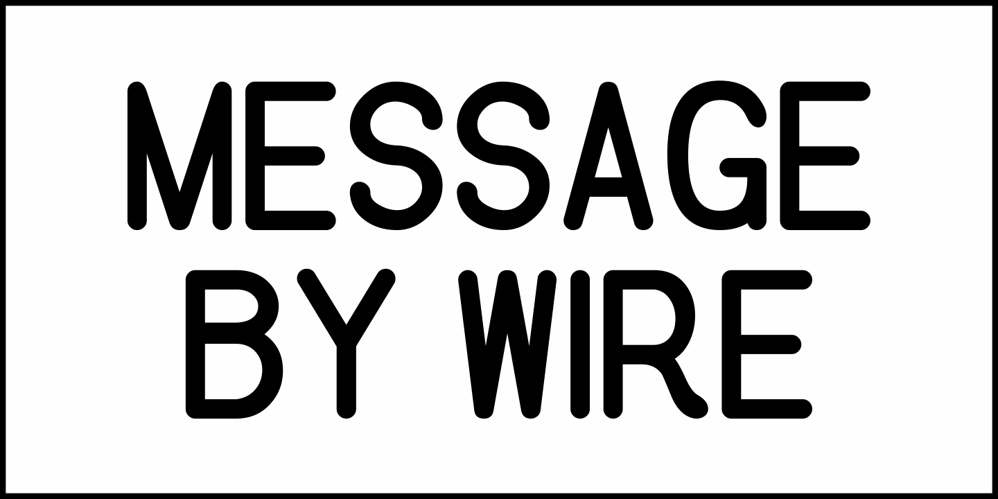 Message by Wire Font Poster #1