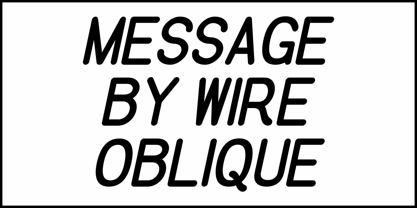 Message by Wire Font Poster #1