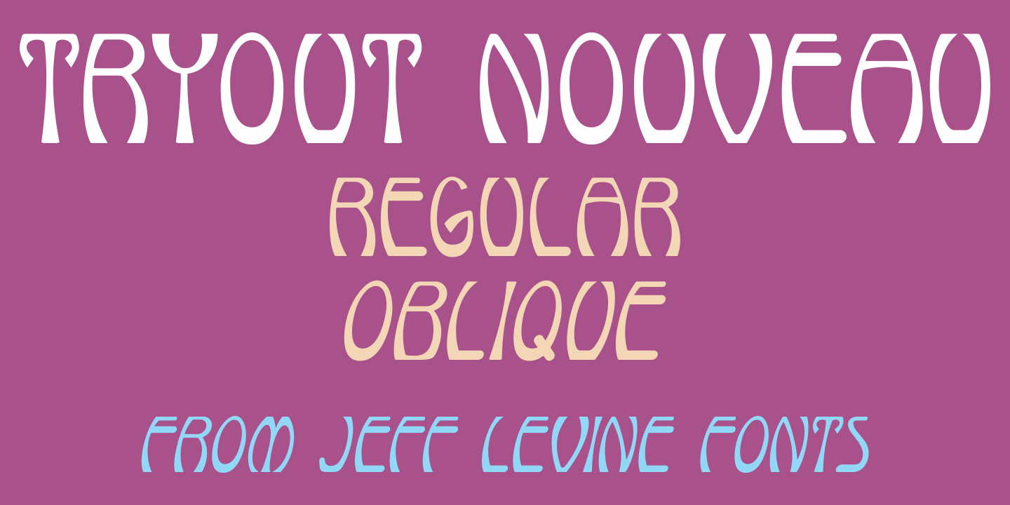 Tryout Nouveau Font Poster #1