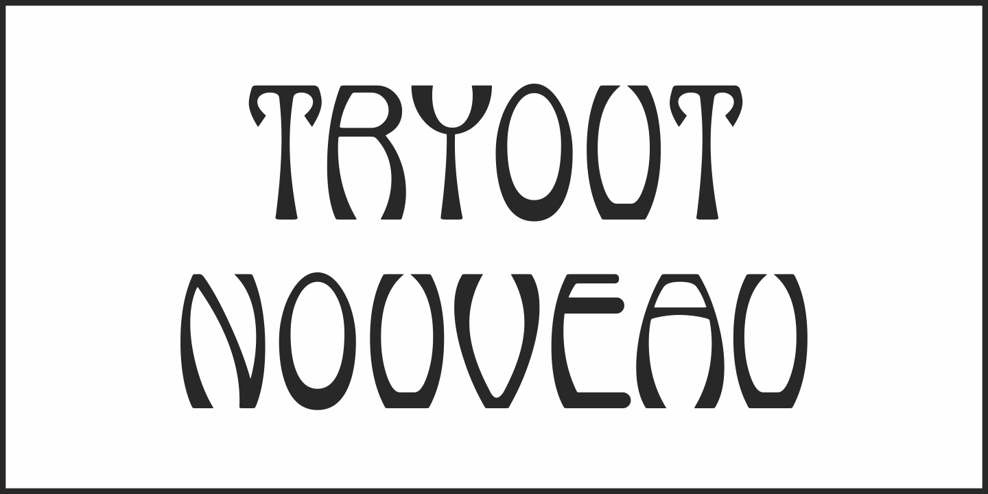 Tryout Nouveau Font Poster #2