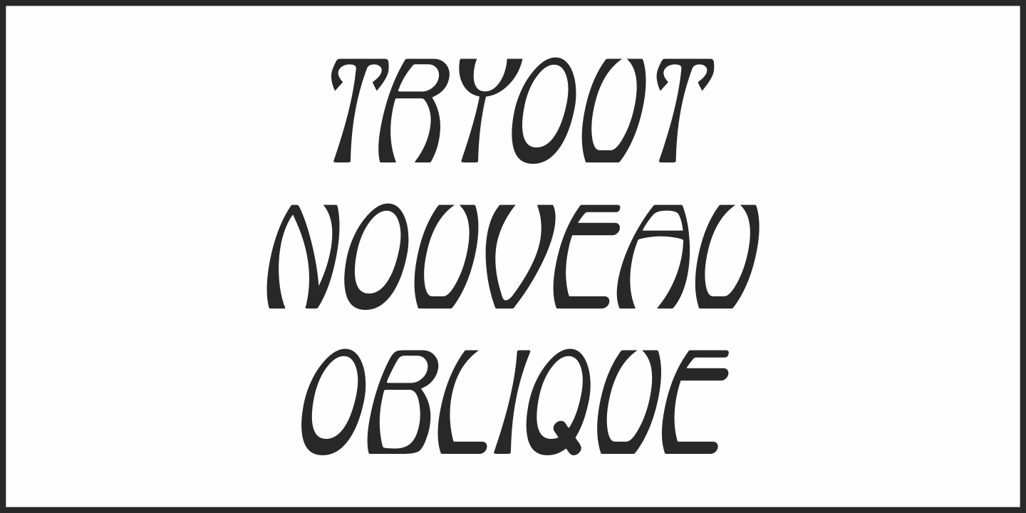 Tryout Nouveau Font Poster #4