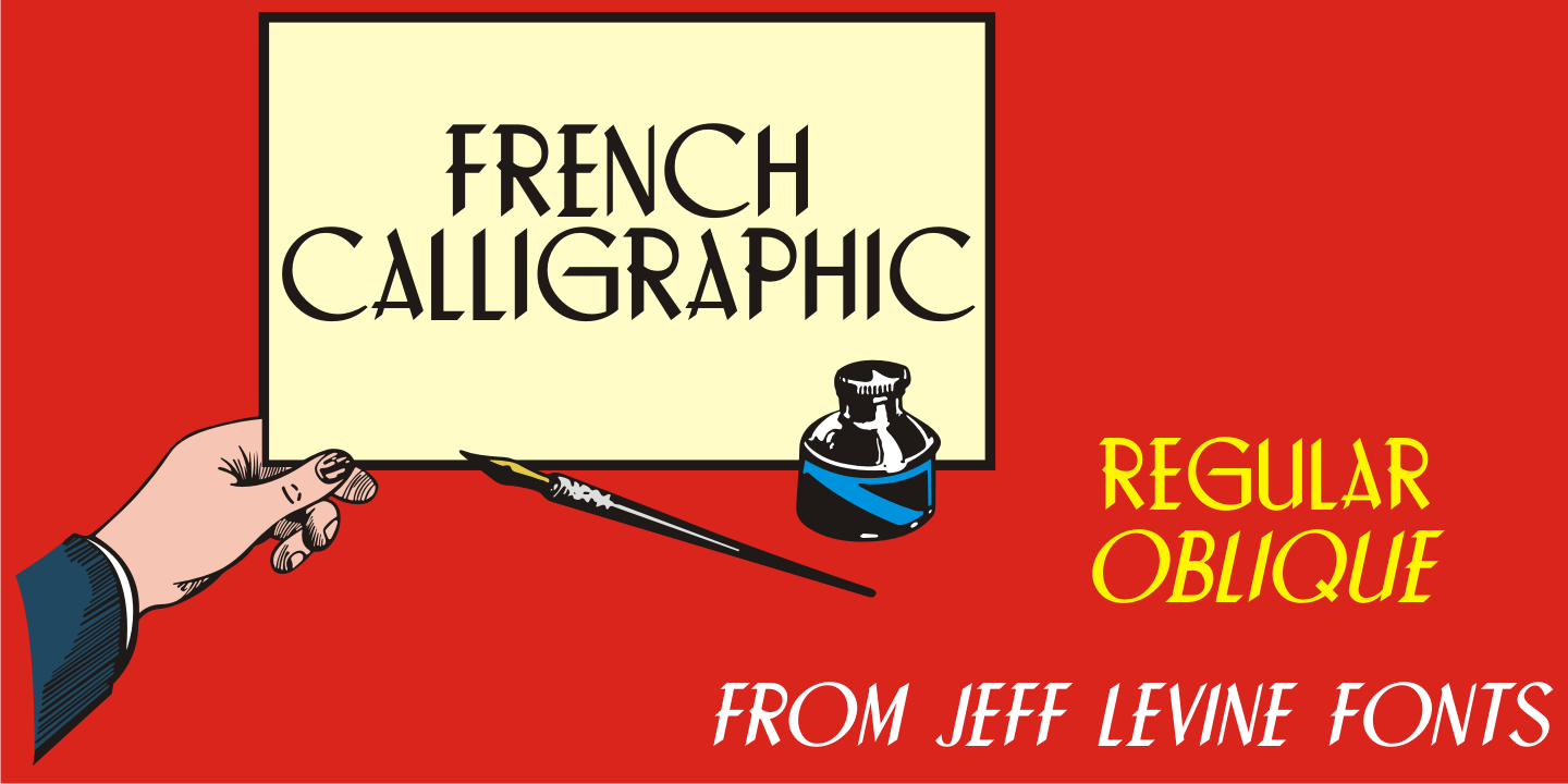 French Calligraphic Font Poster #1