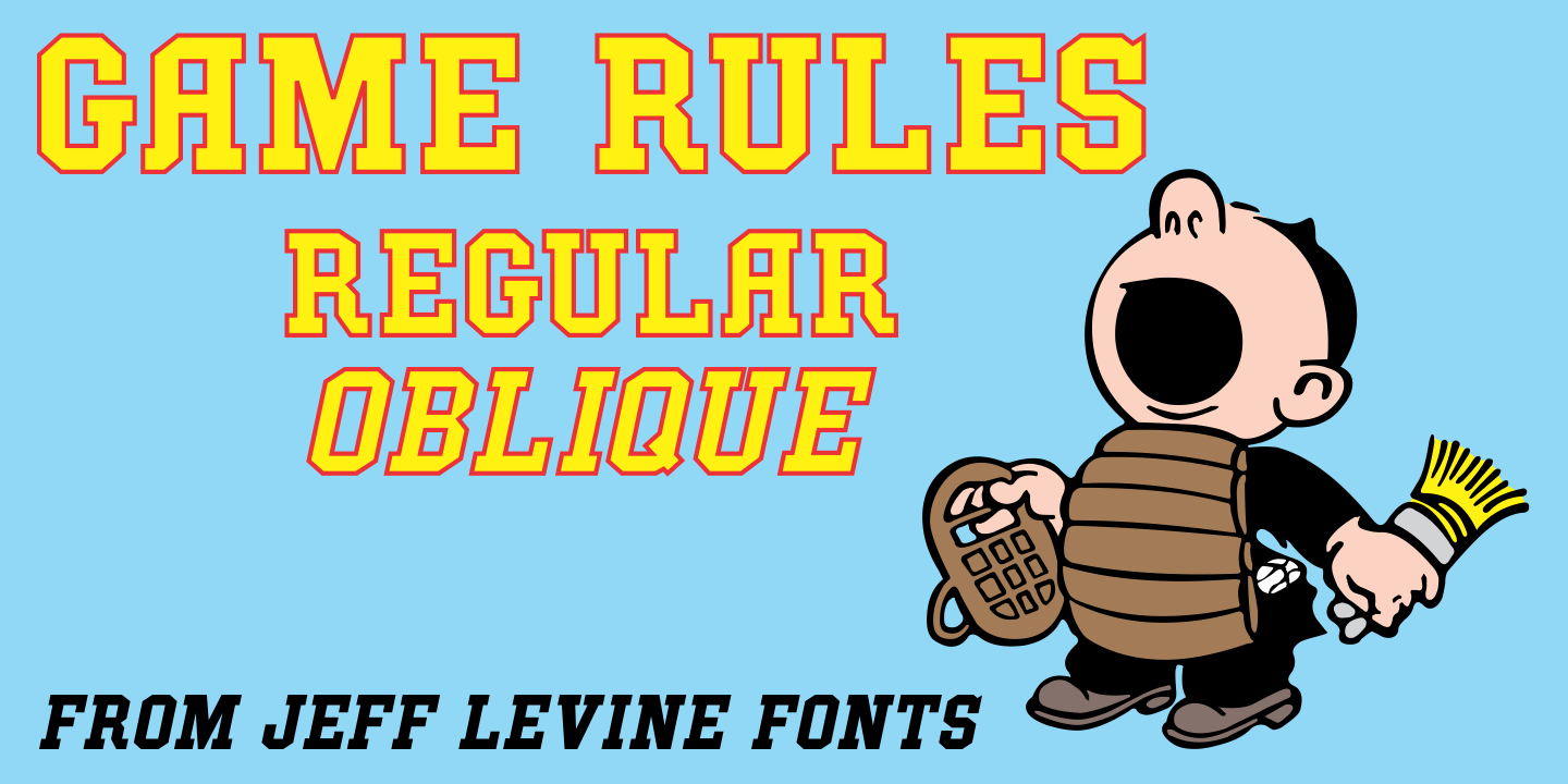 Game Rules Font Family Poster