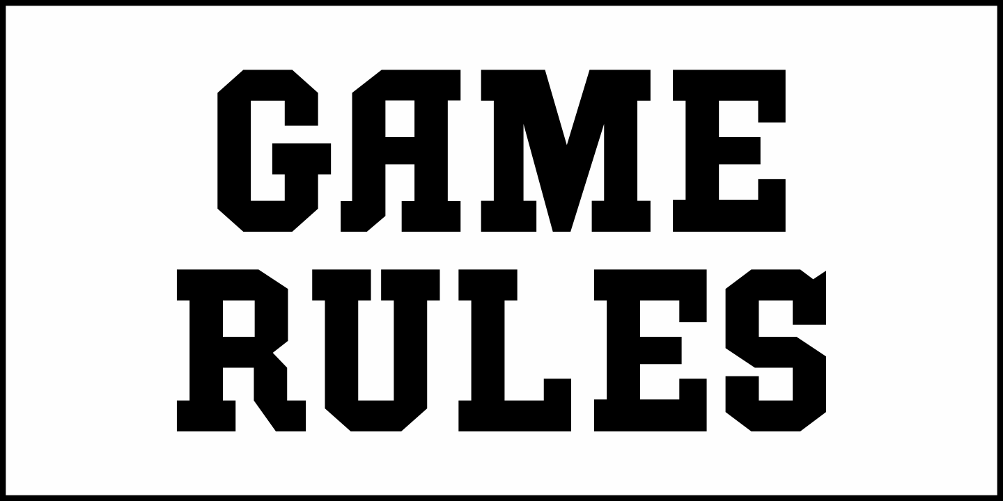 Game Rules Font Poster #2