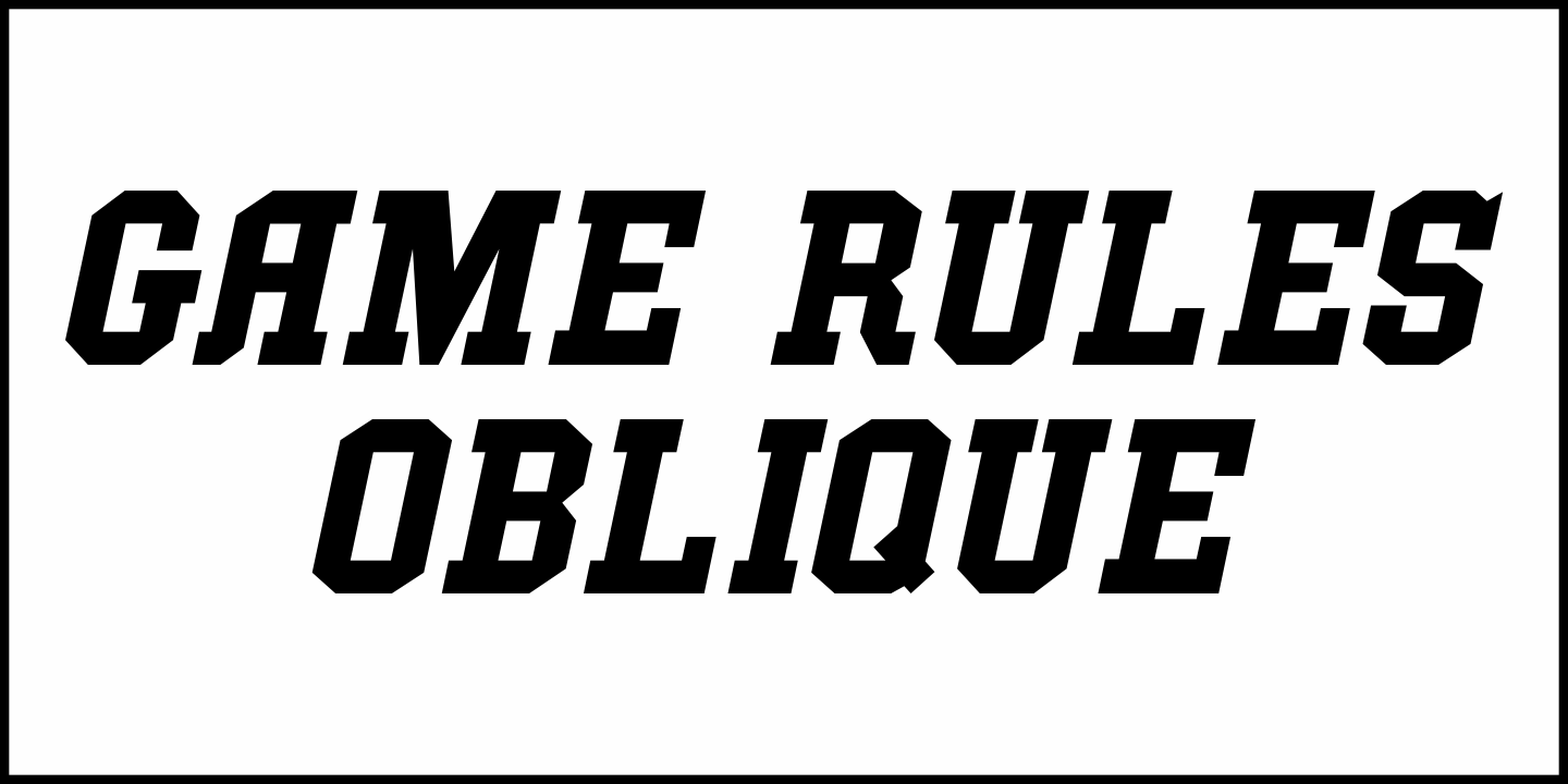 Game Rules Font Poster #4