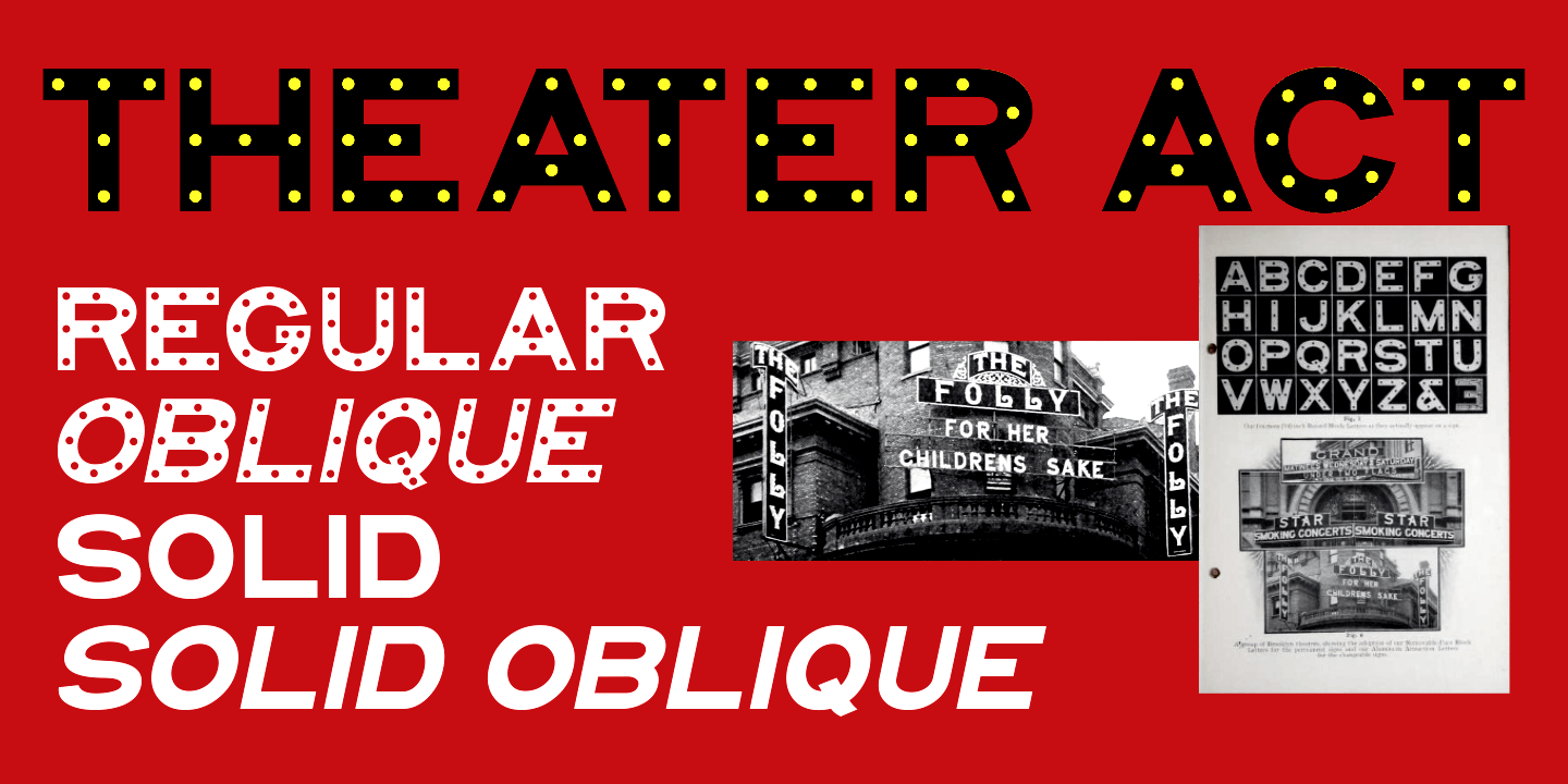 Theater Act Font Poster #1