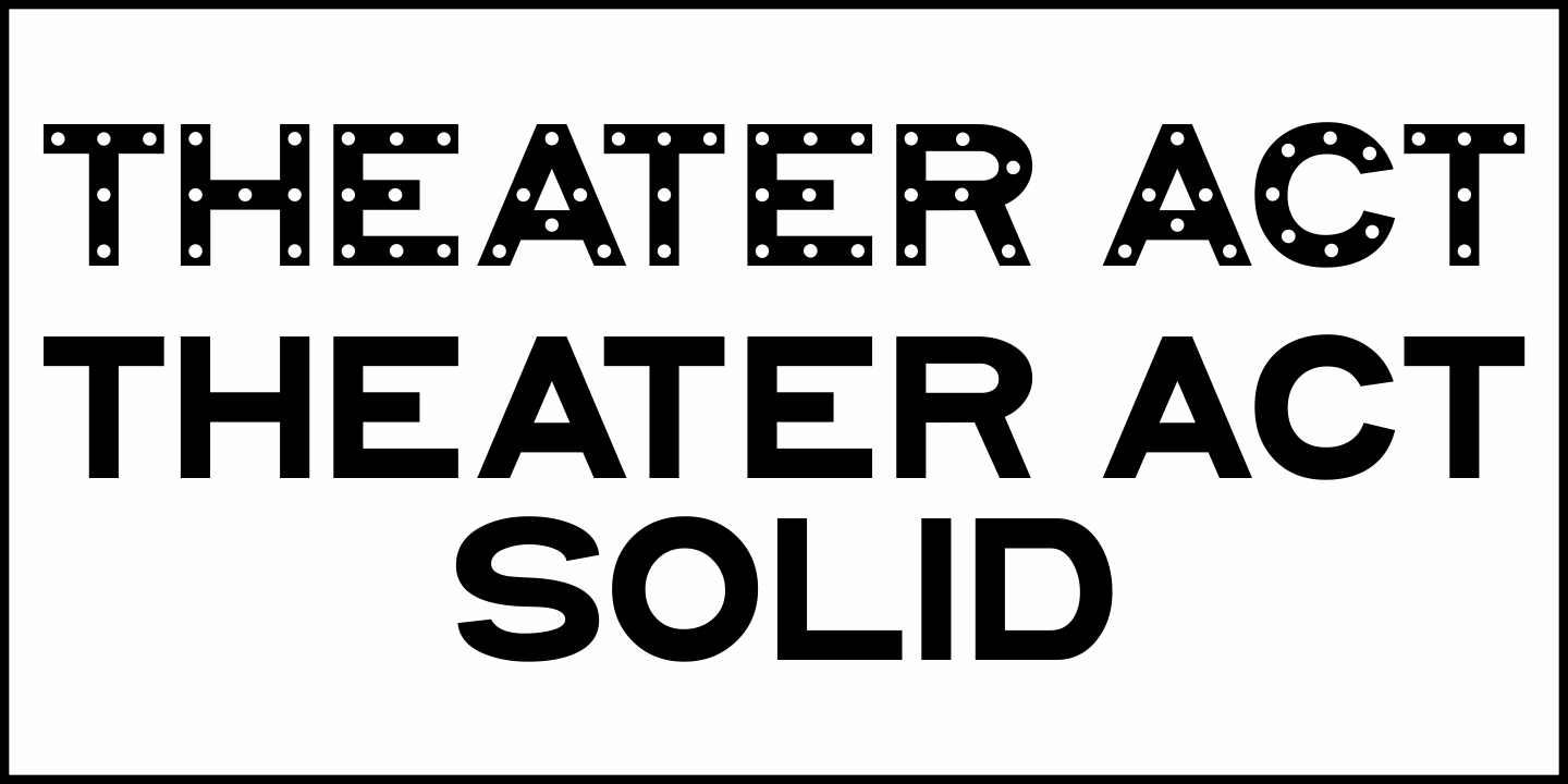 Theater Act Font Poster #2