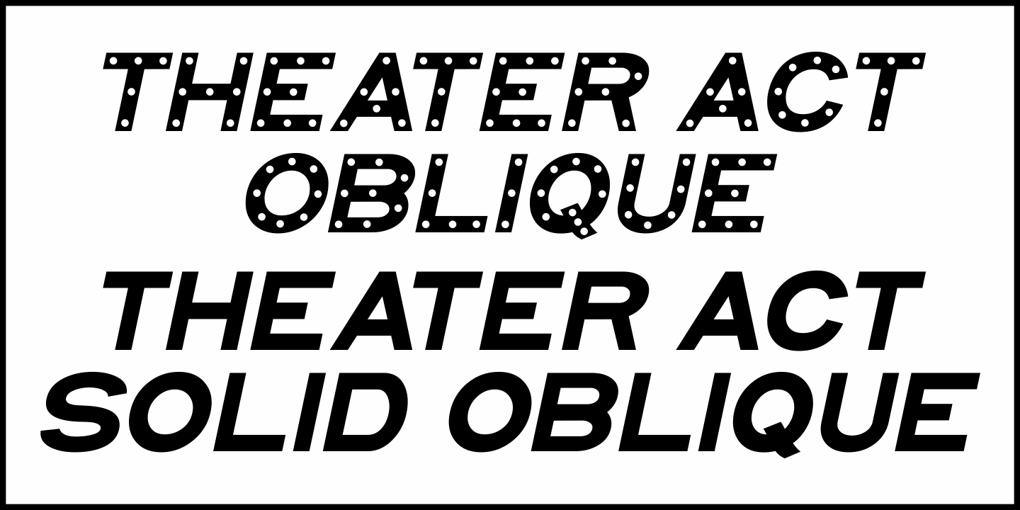 Theater Act Font Poster #4