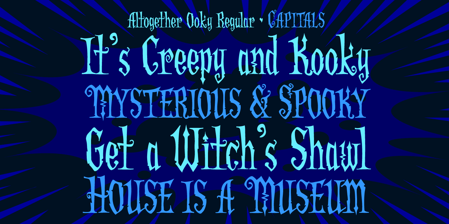 Altogether Ooky Font Poster #1