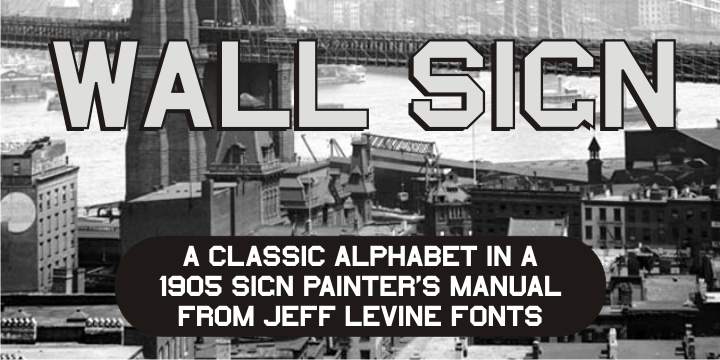 Wall Sign Font Family Poster
