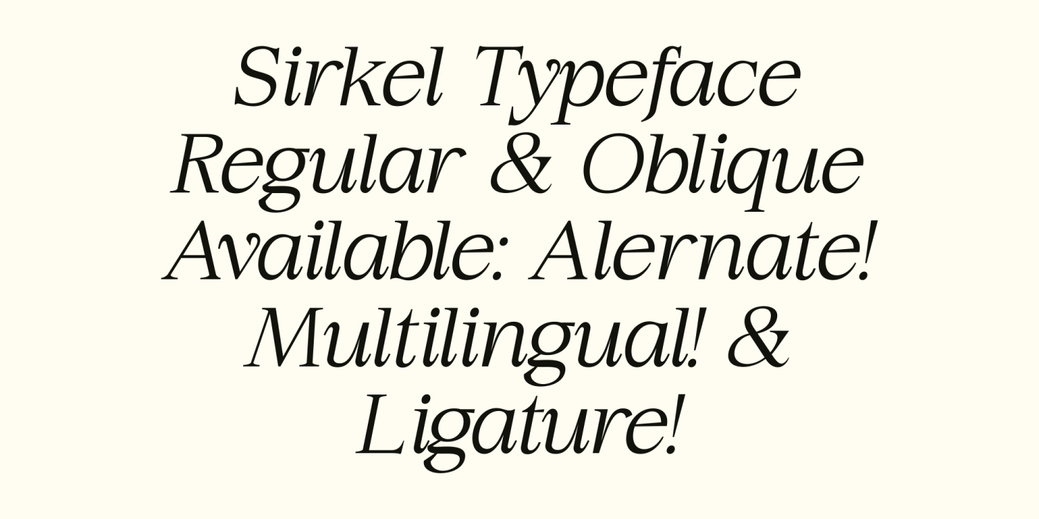 Sirkel Font Poster #1
