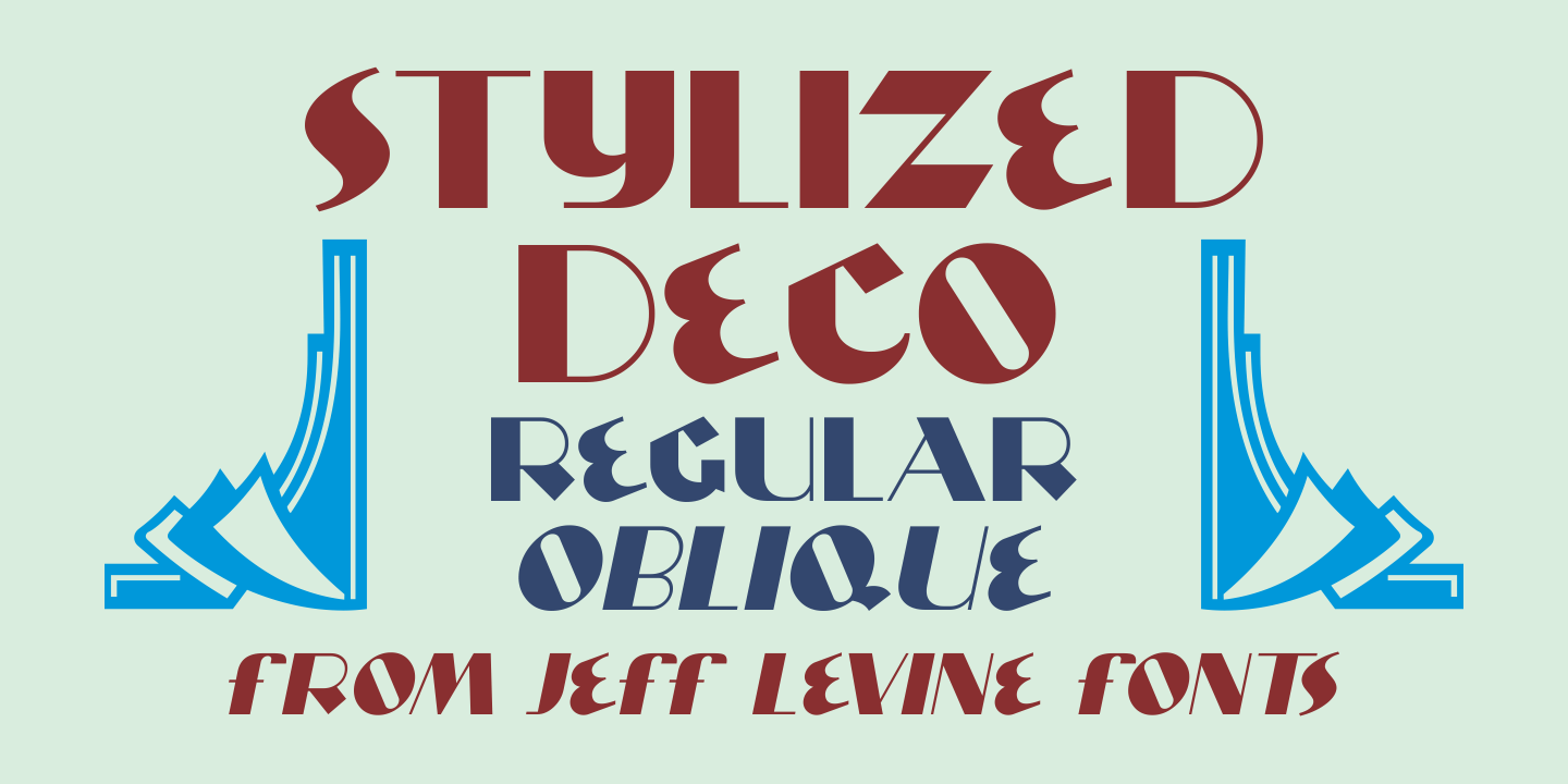 Stylized Deco Font Family Poster