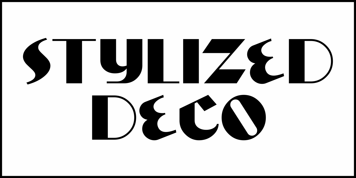 Stylized Deco Font Poster #1