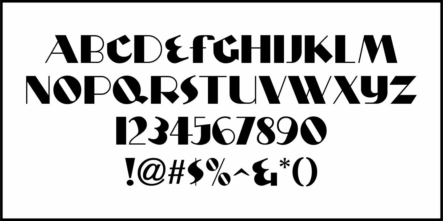 Stylized Deco Font Poster #1
