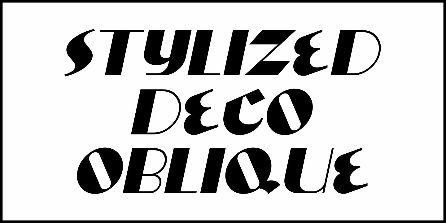 Stylized Deco Font Poster #1