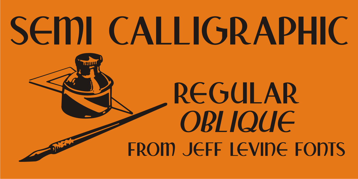 Semi Calligraphic Font Poster #1