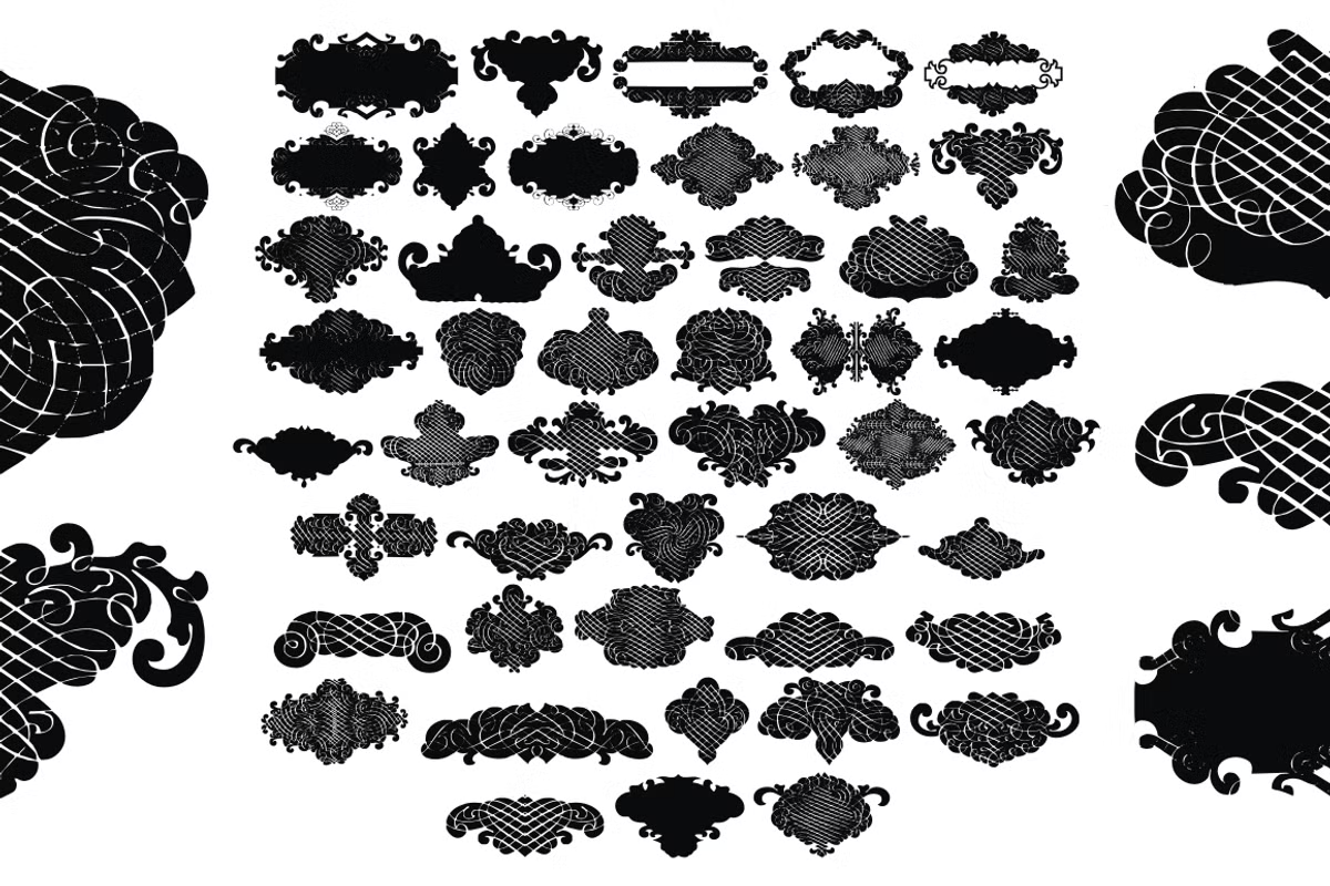 Black Ornaments Pack Font Poster #1
