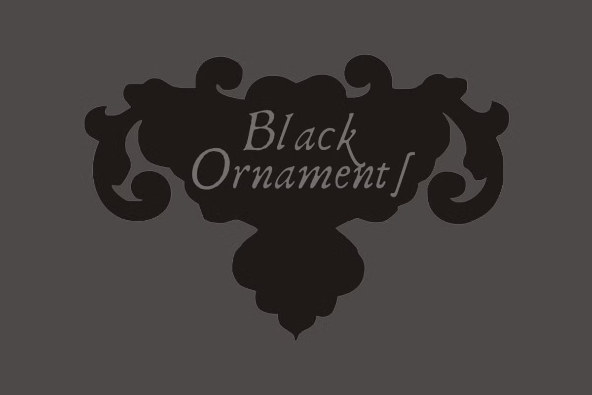 Black Ornaments Pack Font Poster #1