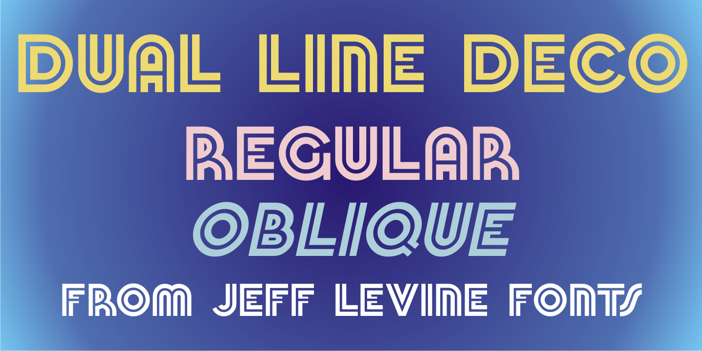 Dual Line Deco Font Poster #1