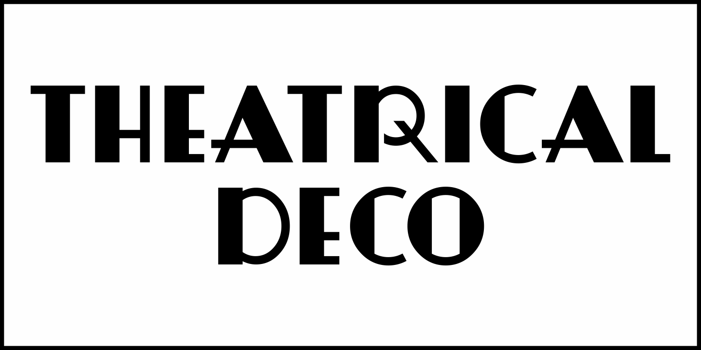 Theatrical Deco Font Poster #2