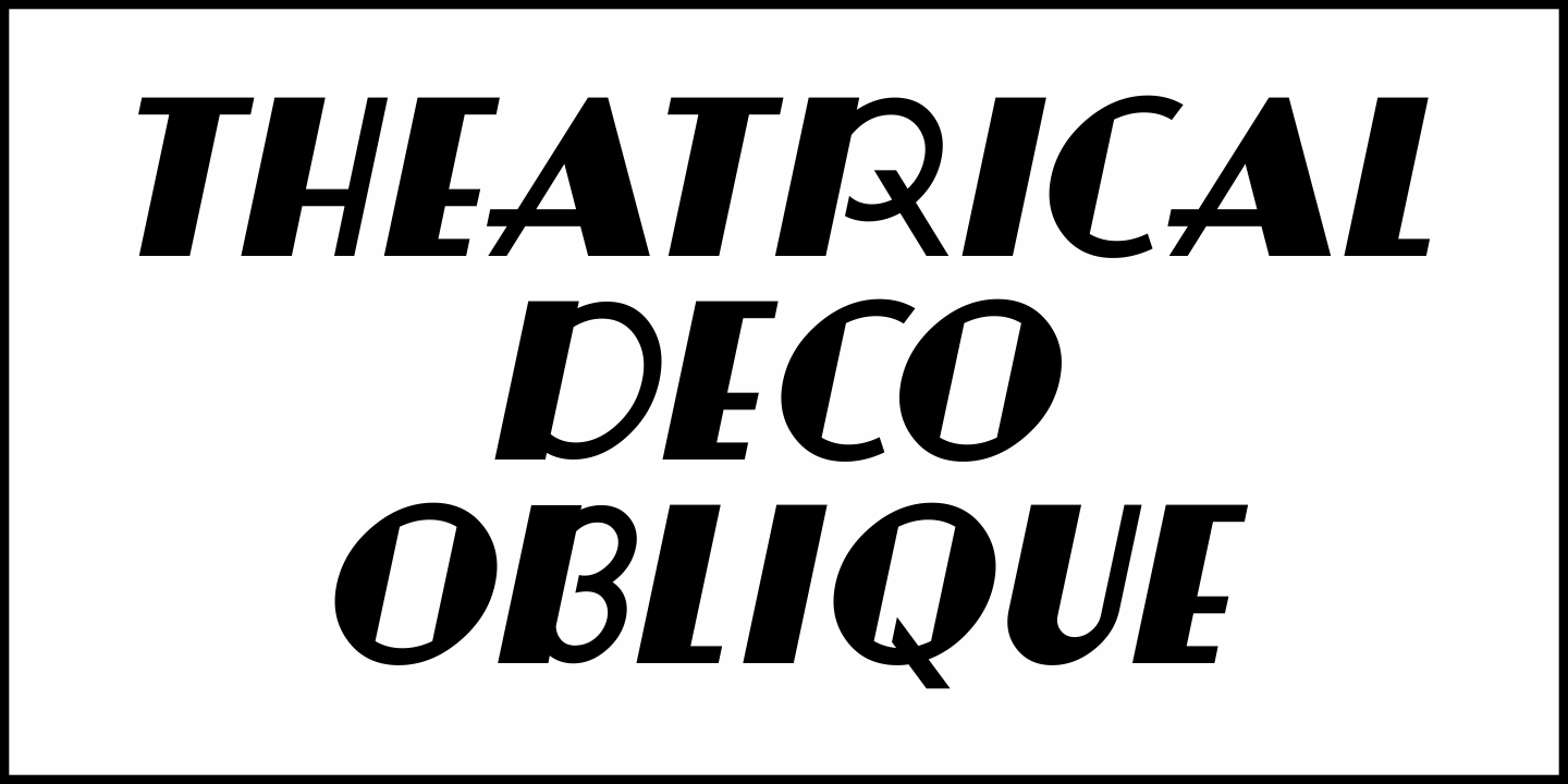 Theatrical Deco Font Poster #4