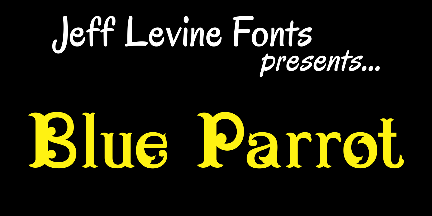 Blue Parrot Font Family Poster