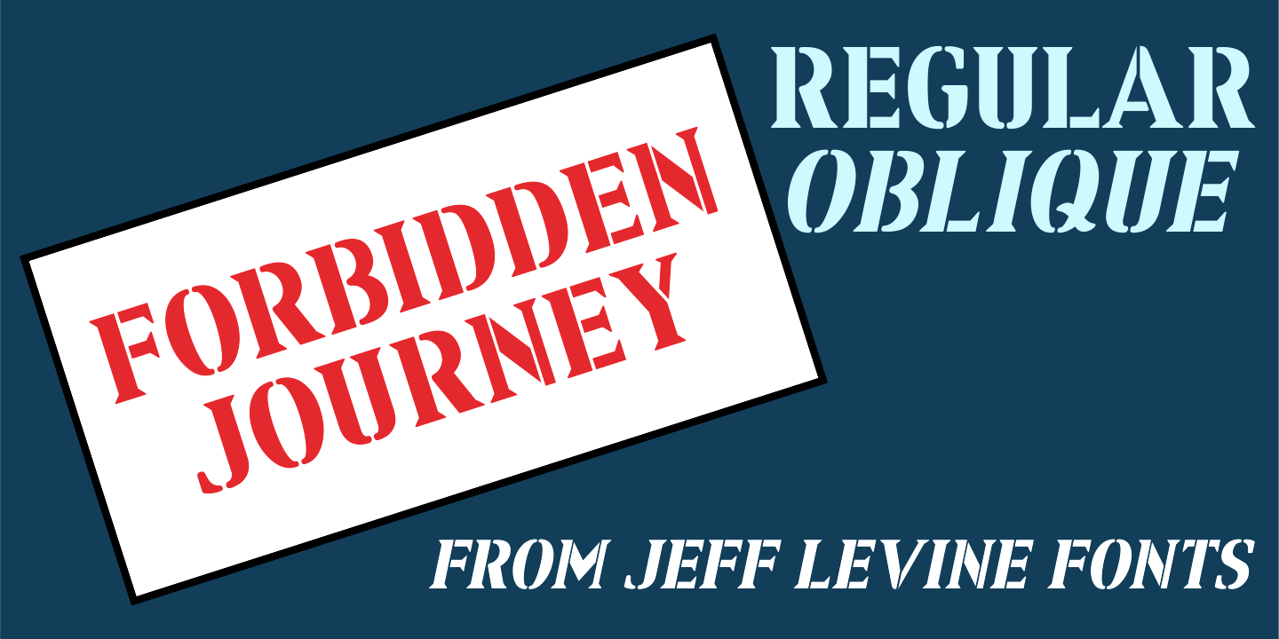 Forbidden Journey Font Poster #1
