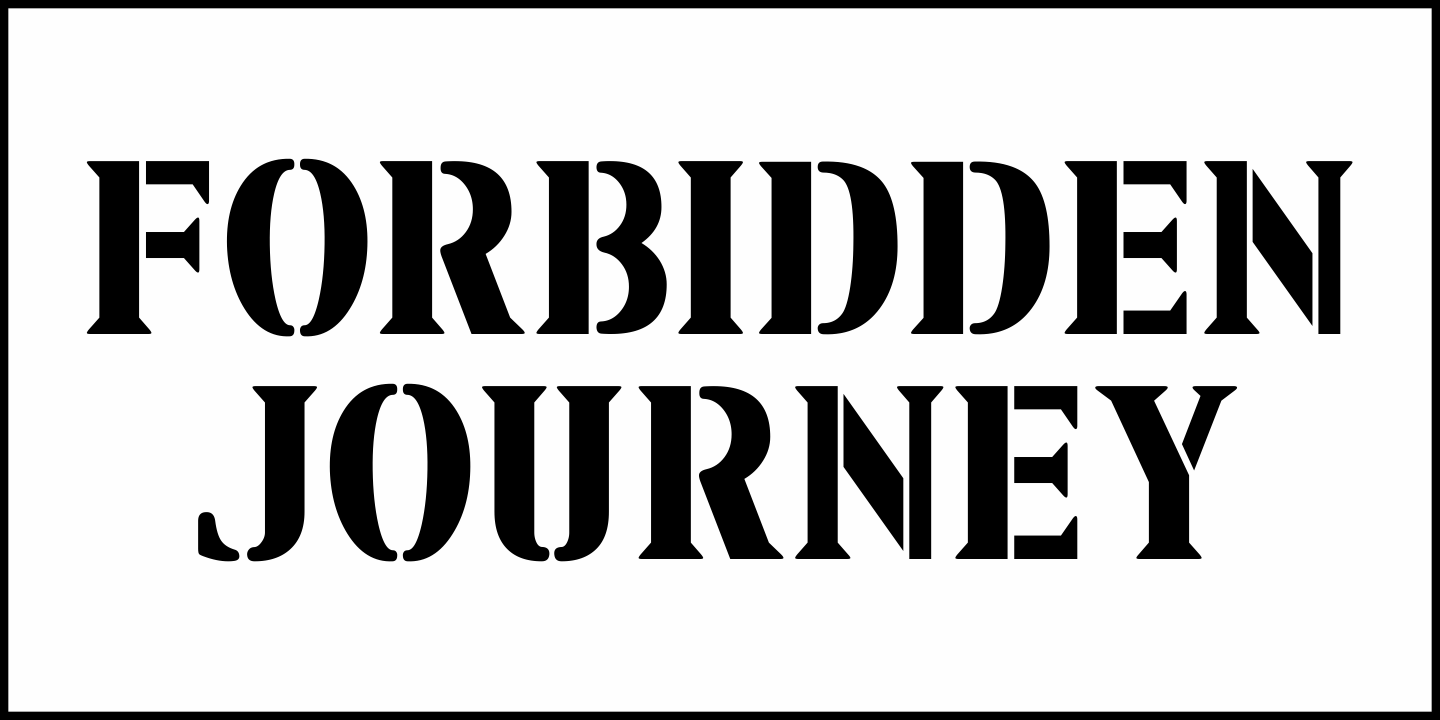 Forbidden Journey Font Poster #1