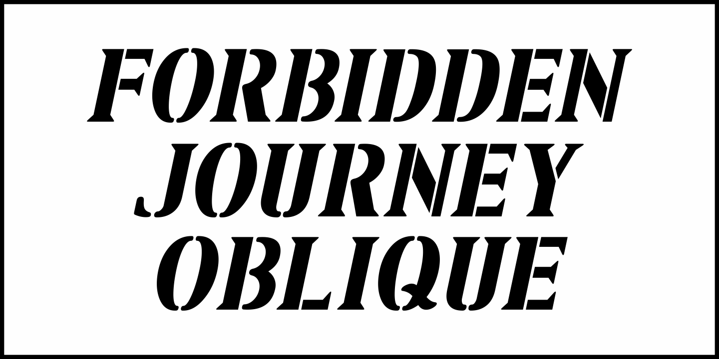 Forbidden Journey Font Poster #1