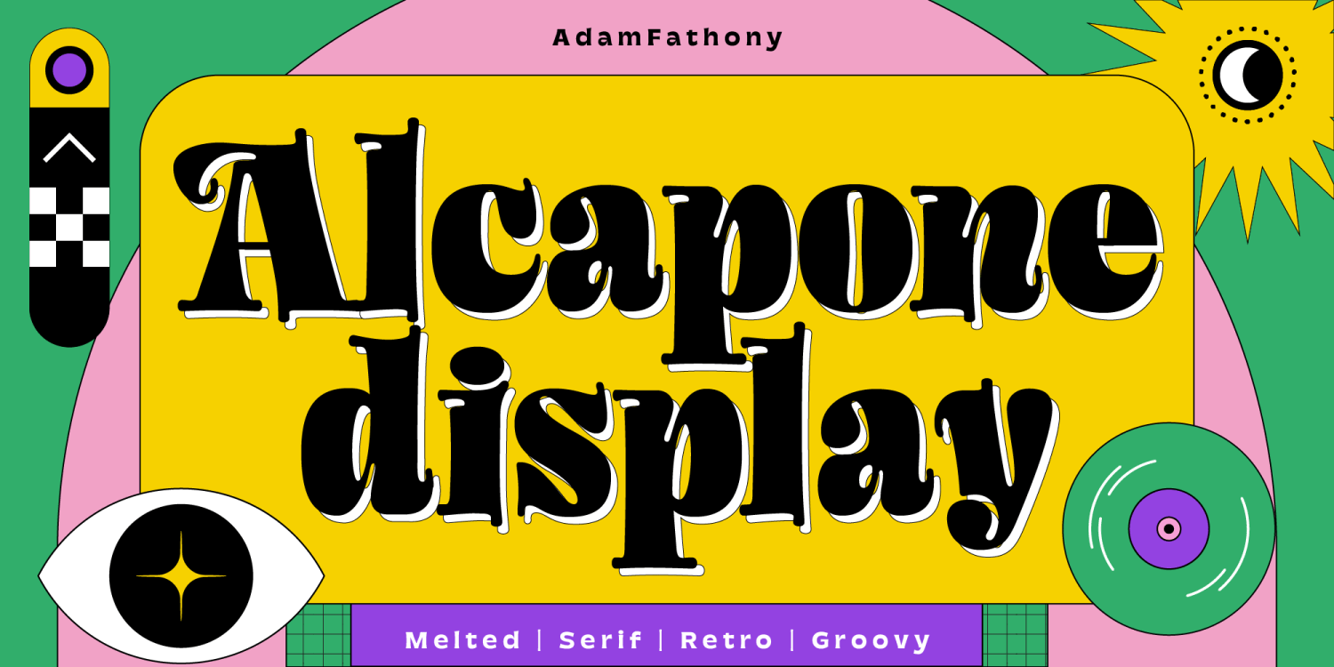 Alcapone Display Font Family Poster