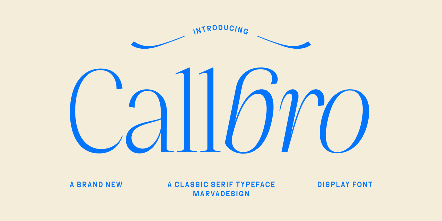 Callbro Font Poster #1