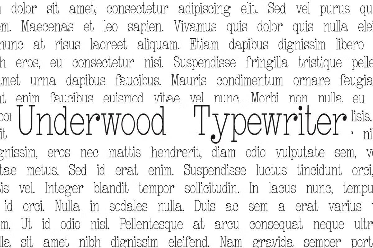 Underwood Typewriter Font Family Poster