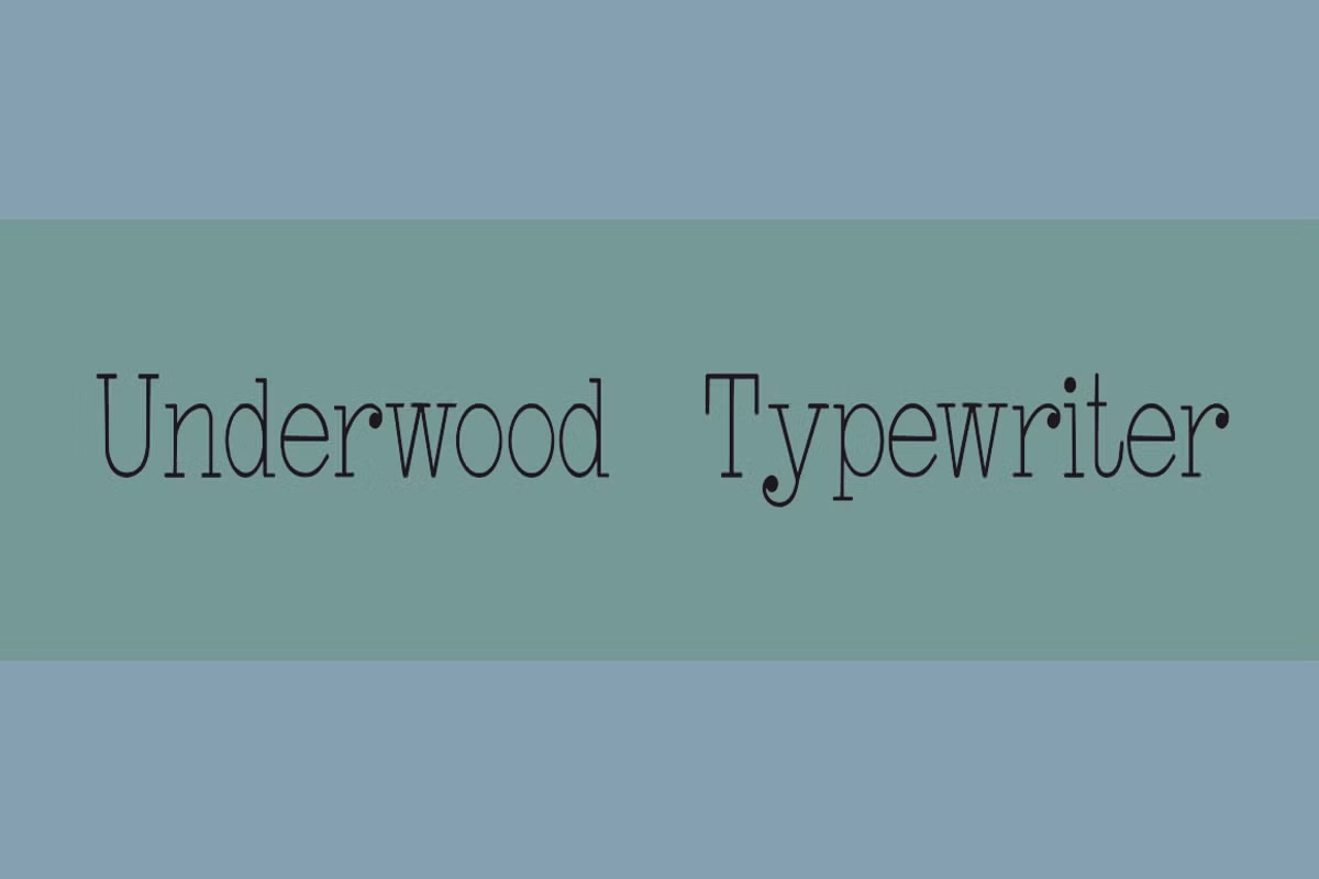 Underwood Typewriter Font Poster #1