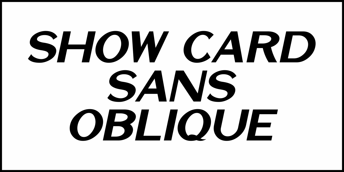 Show Card Sans Font Poster #4