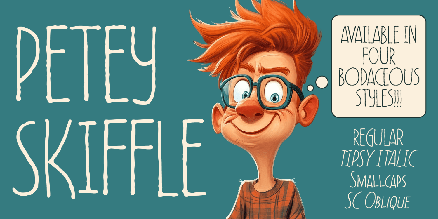 Petey Skiffle Font Family Poster