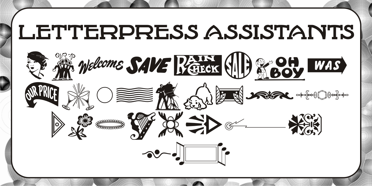 Letterpress Assistants Font Family