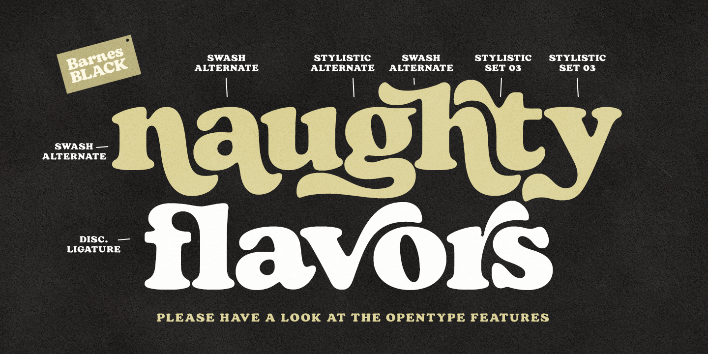 Barnes Black Font Poster #1