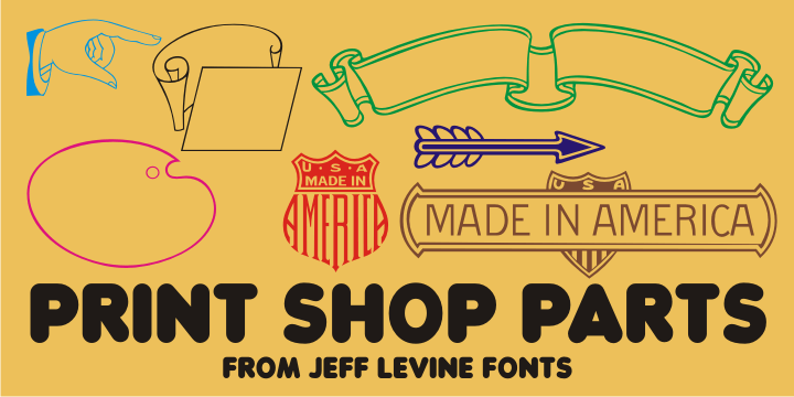 Print Shop Parts Font Poster #1