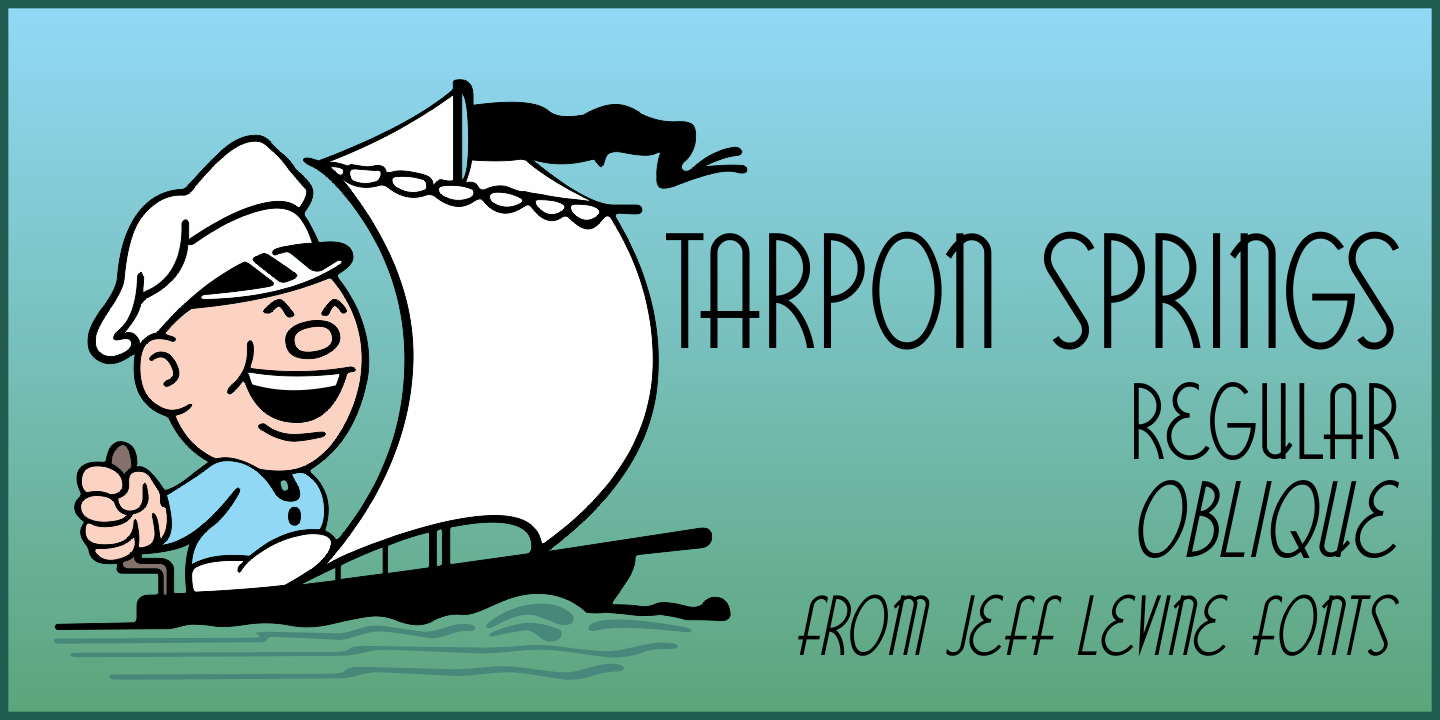 Tarpon Springs Font Poster #1